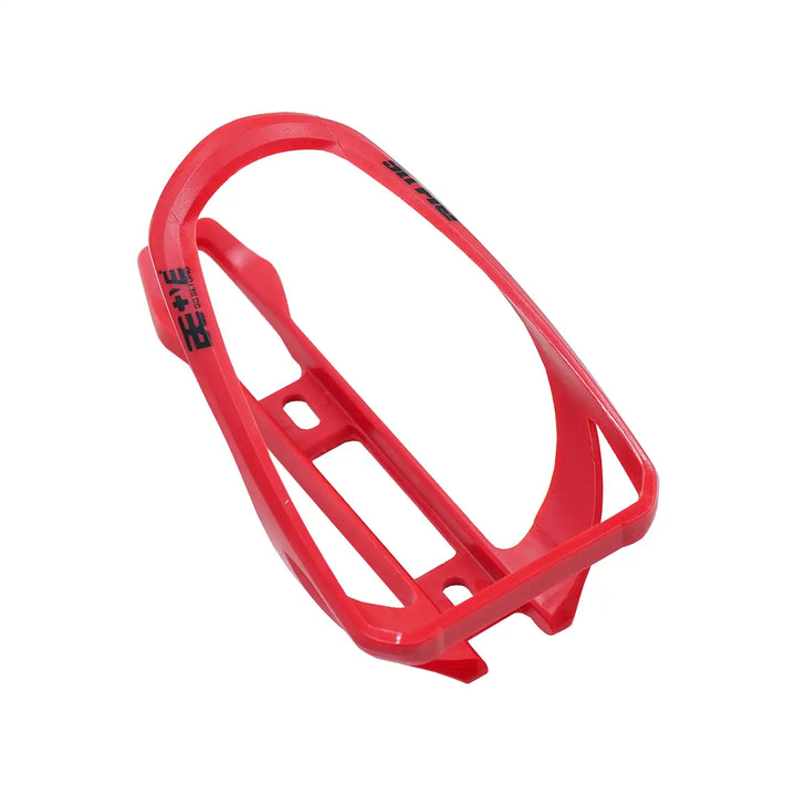 Bepositive BH116 red bottle cage back angled view on a white background