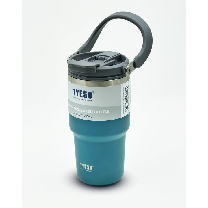 Tyeso Vacuum insulated tumbler 600 ml blue angle view