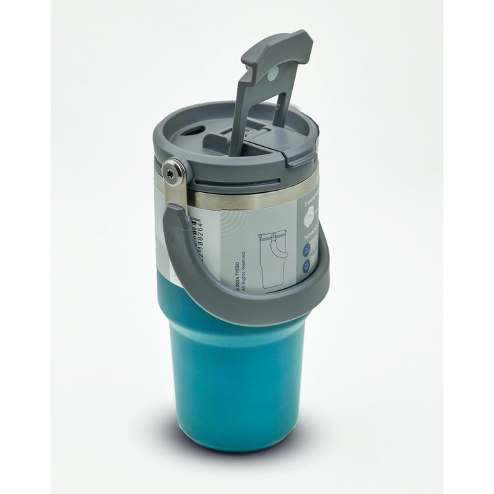 Tyeso vaccum Insulated tumpler 600 ml blue open 