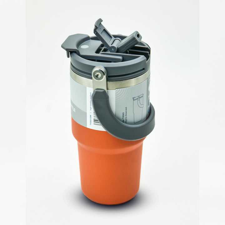 Tyeso Vacuum Insulated tumpler 600 ml orange-nozzle-view