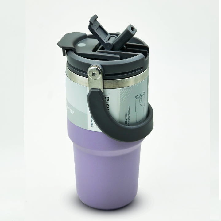 Tyeso Vacuum-Insulated tumpler 600 ml purple nozzle view