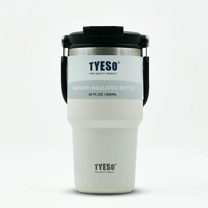 Tyeso Vacuum-Insulated tumpler 600 ml white front view