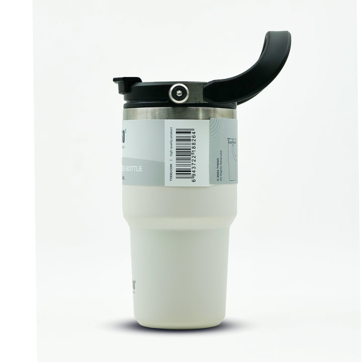 Tyeso Vacuum-Insulated tumpler 600 ml white side view