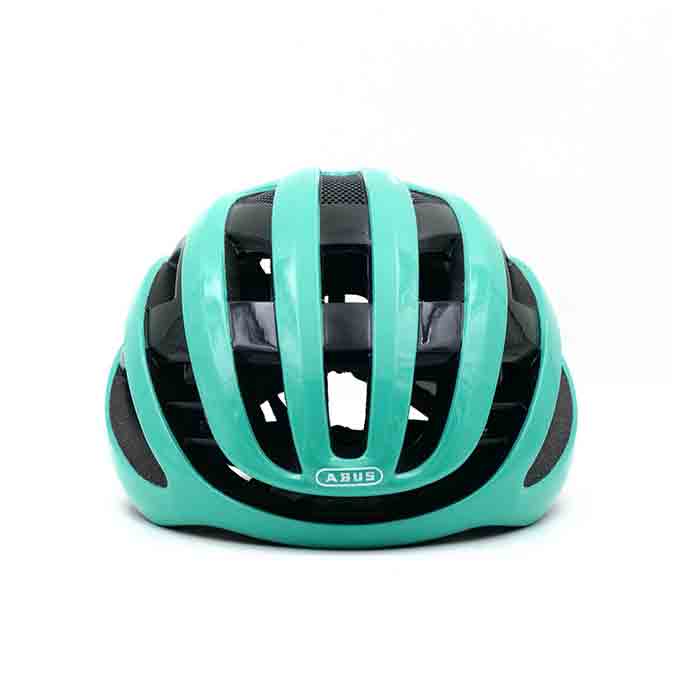 abus airbreaker cycling helmet turquoise blue front viw