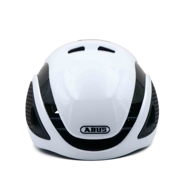 abus game changer cycling helmet white front view