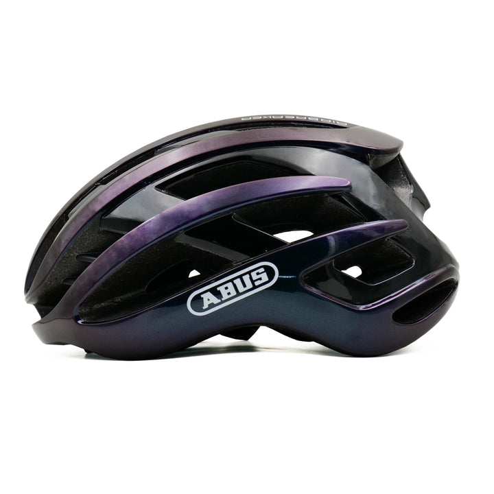 abus airbreaker cycling helmet purple left side view