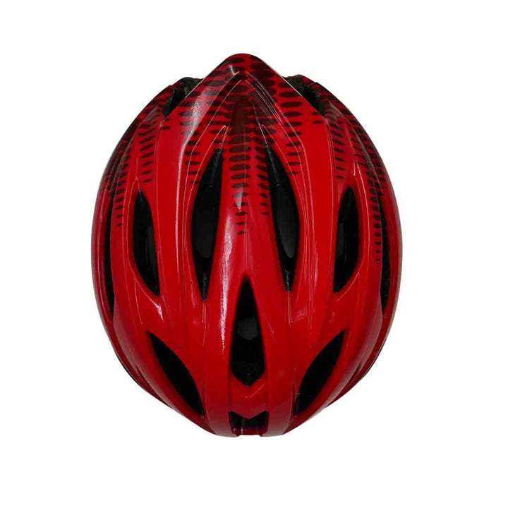 Agera Bicycle Helmet red top view