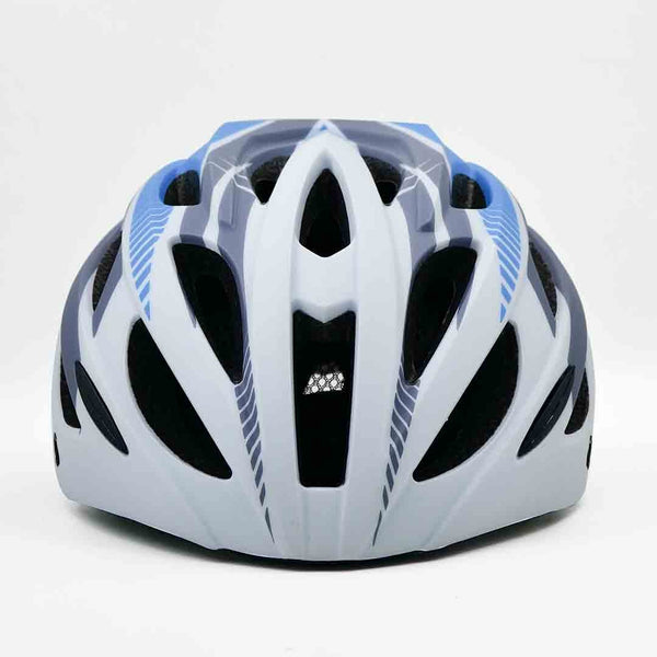 Agera Bicycle Helmet bue grey white front view