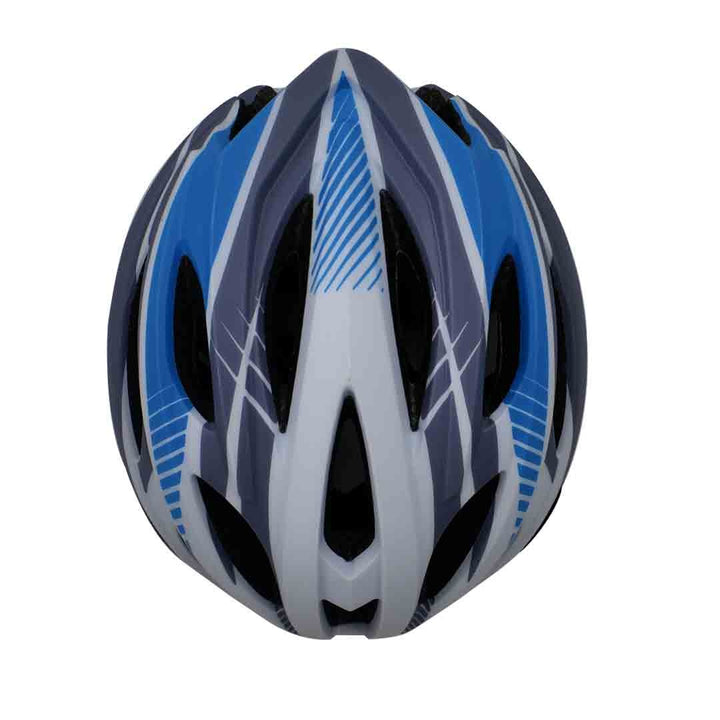 Agera Bicycle Helmet bue grey white top view