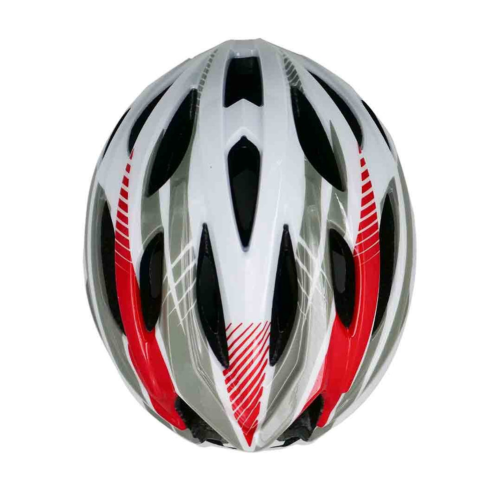 Agera Bicycle Helmet black white grey top view