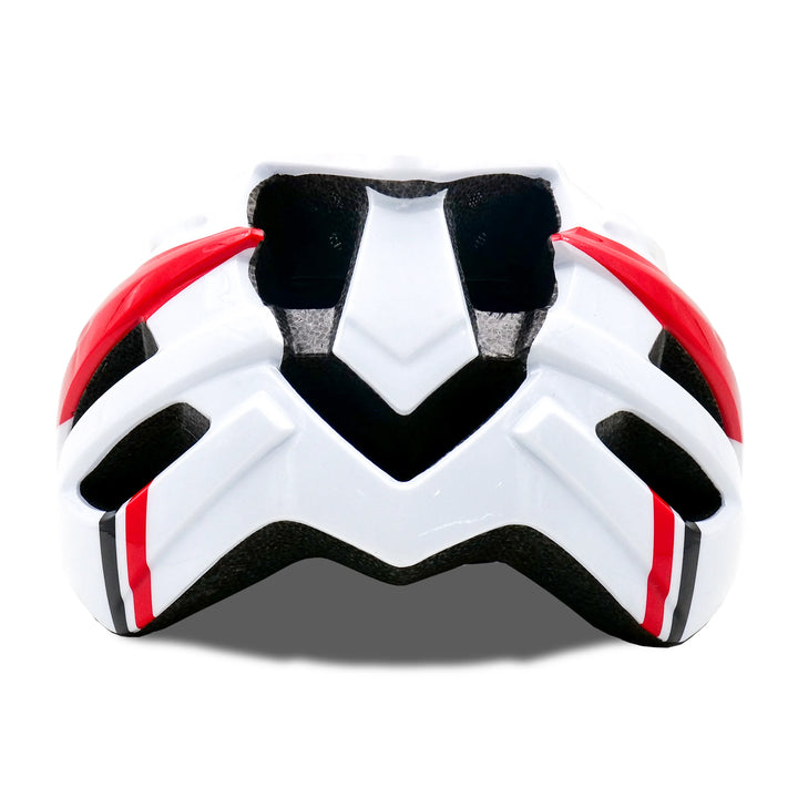 Agera Bicycle Helmet black white red back view