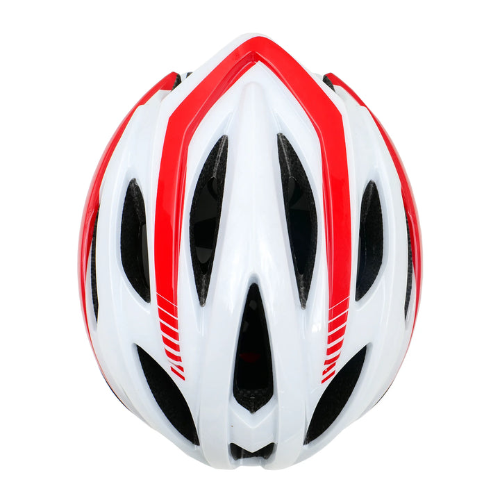 Agera Bicycle Helmet black white red top side view