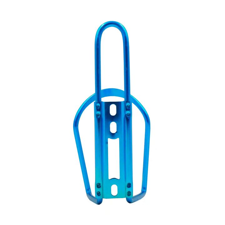 aluminium alloy bicycle bottle holder blue back view