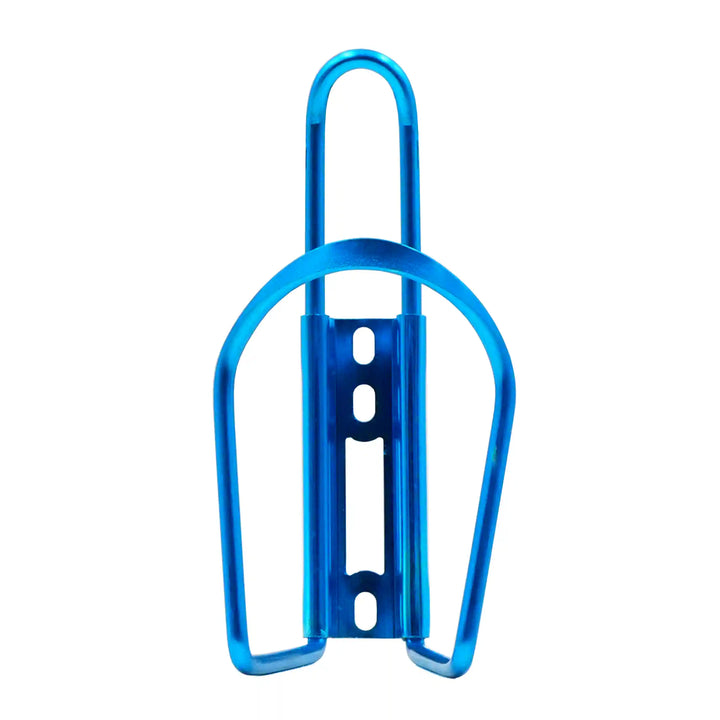 aluminium alloy bicycle bottle holder blue front view