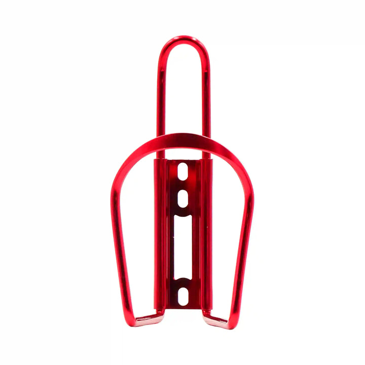 aluminium alloy bicycle bottle holder red front view