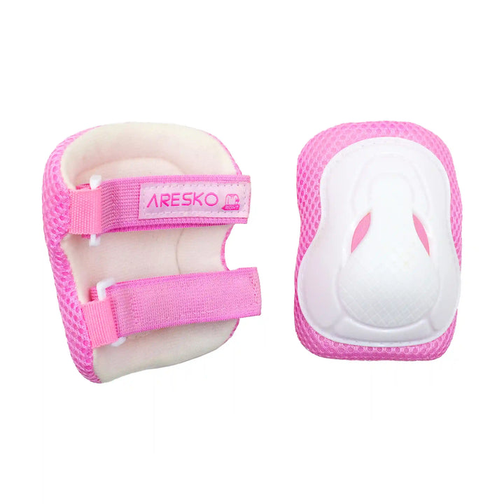 ARESKO 6 IN 1 Protective knee pads white pink