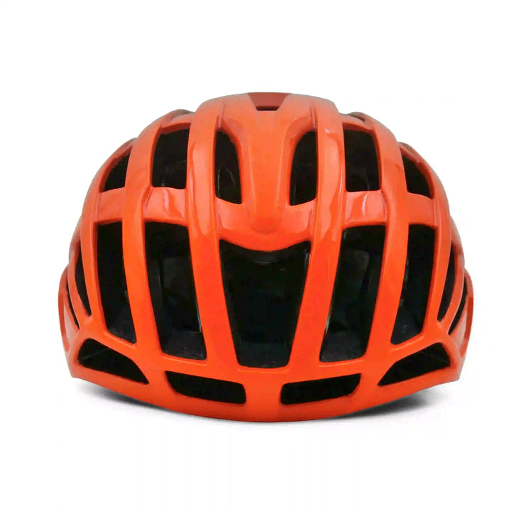 Argus Cycling Helmet orange brawn front view
