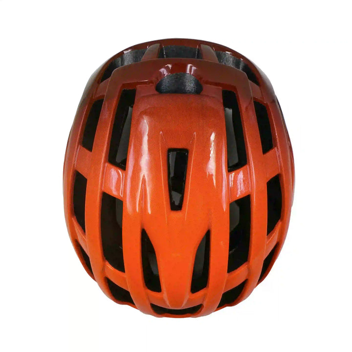 Argus Cycling Helmet orange brawn top view