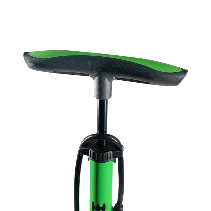 Backbone BB2500 Bicycle Air Pump green handle view
