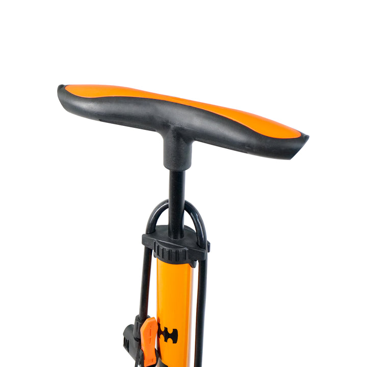 Backbone BB2500 Bicycle Air Pump orange handle view
