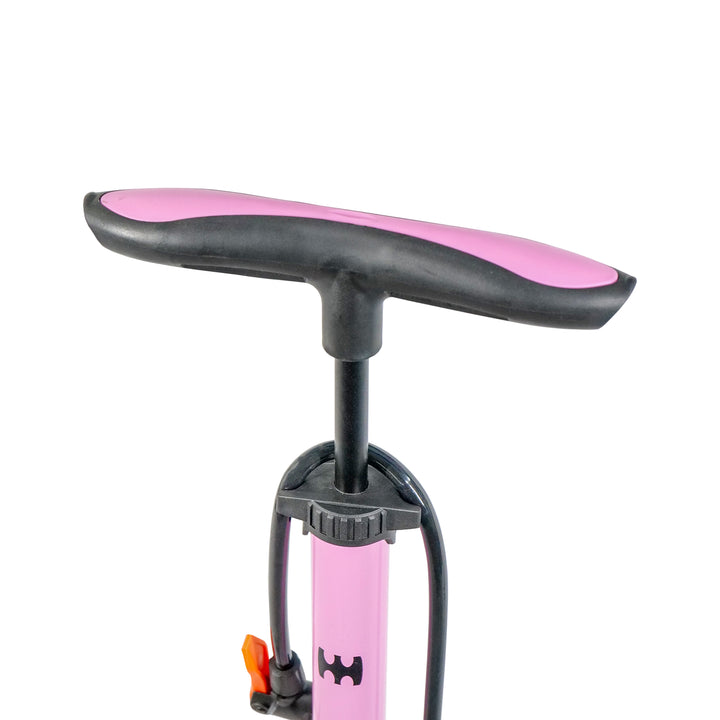 Backbone BB2500 Bicycle Air Pump pink handle view
