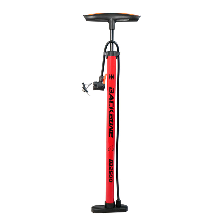 Backbone BB2500 Bicycle Air Pump red full view
