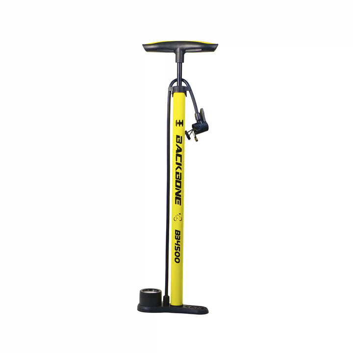 Backbone BB4500 Bicycle Floor Pump yellow full view
