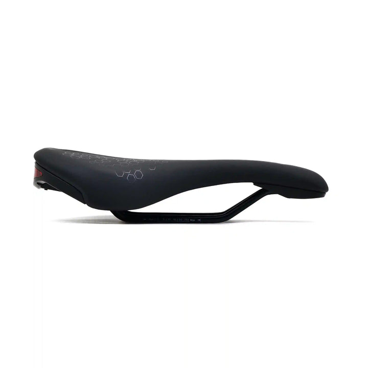 Backbone Memory Foam Saddle With Built in Tail Light black side view