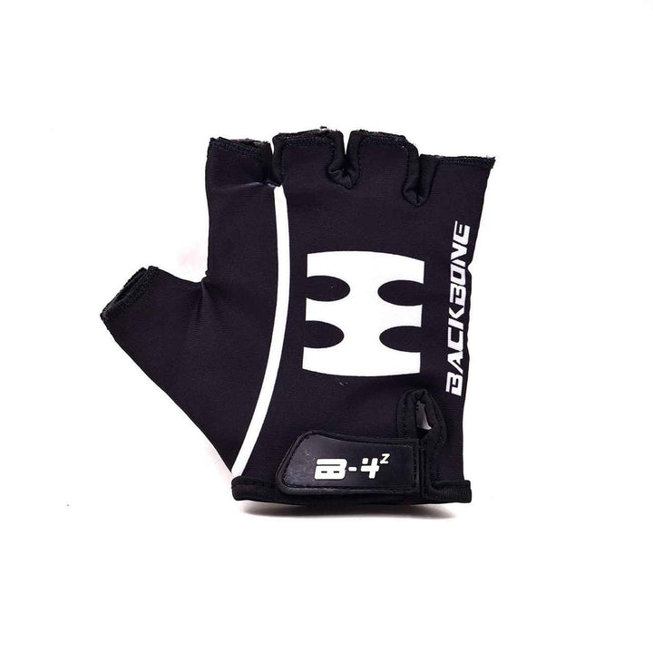 backbone cycling gloves black front view