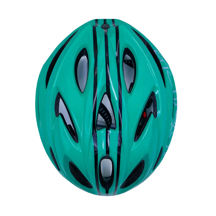 backbone force cycling helmet blue top view