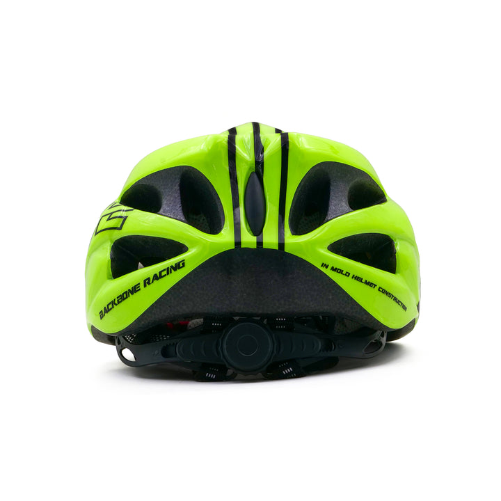 backbone force cycling helmet green back side view