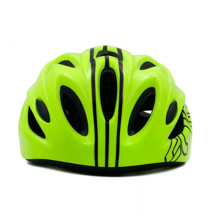 backbone force cycling helmet lime green front view