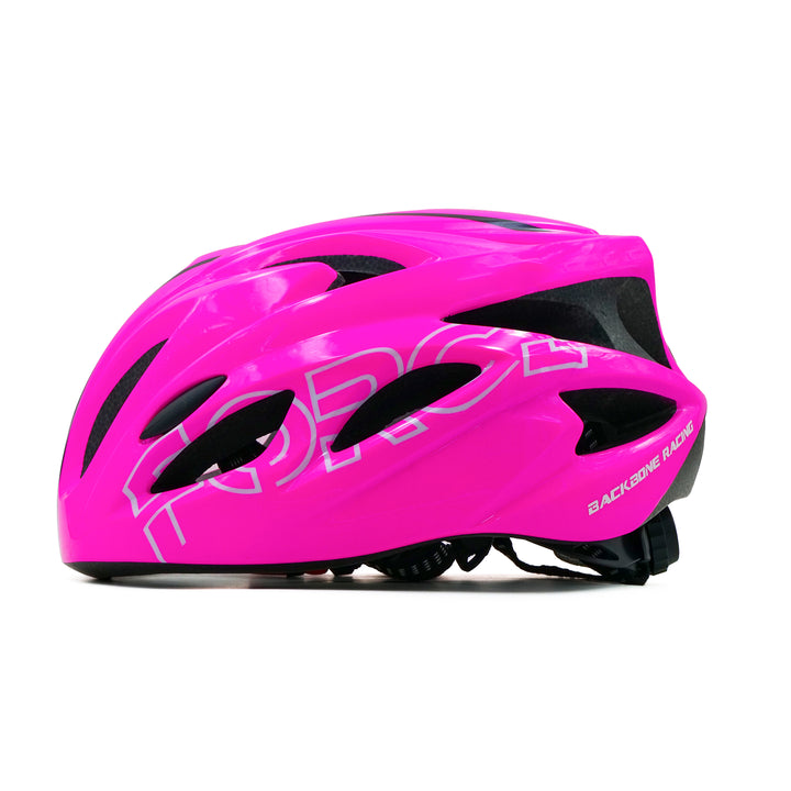 backbone force cycling helmet pink left side view