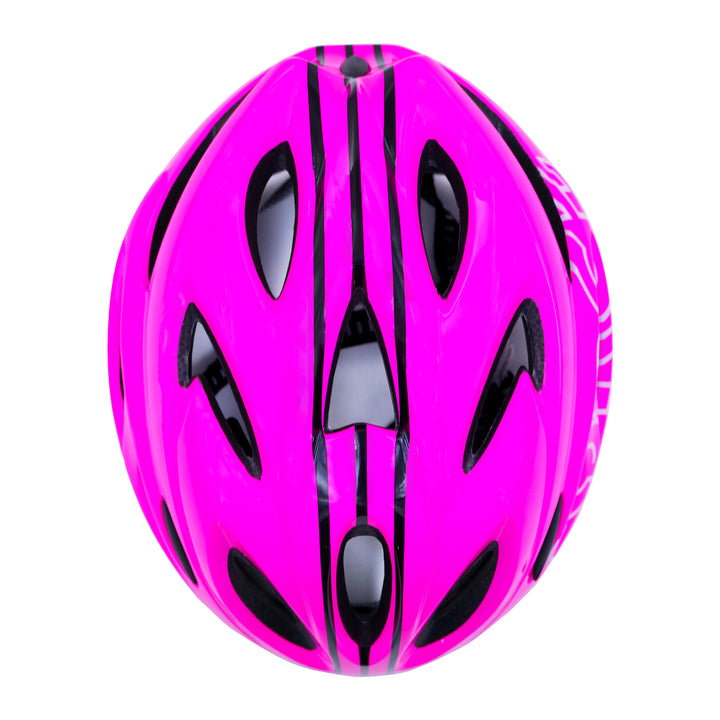 backbone force cycling helmet pink top view