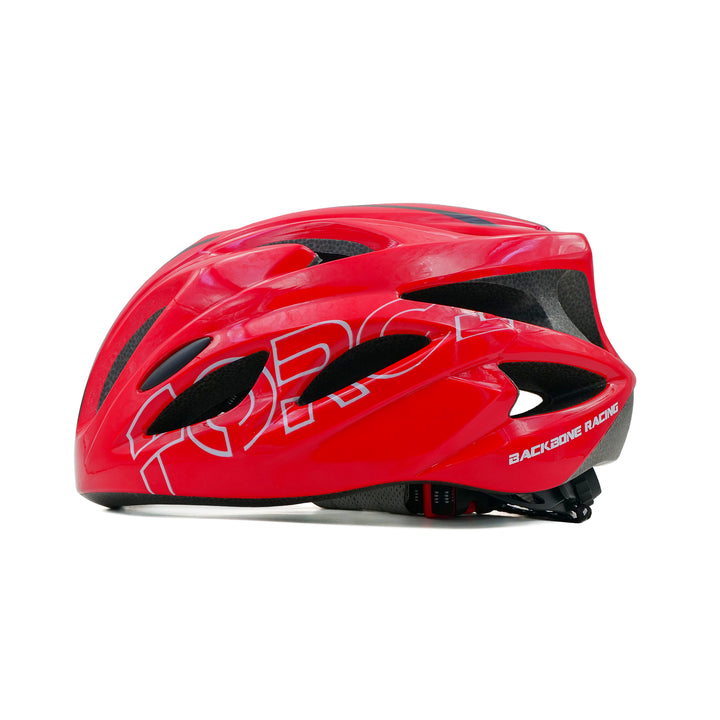 backbone force cycling helmet red left side view