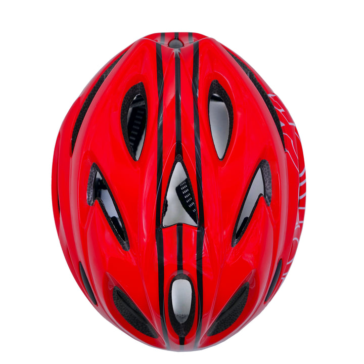 backbone force cycling helmet red top view