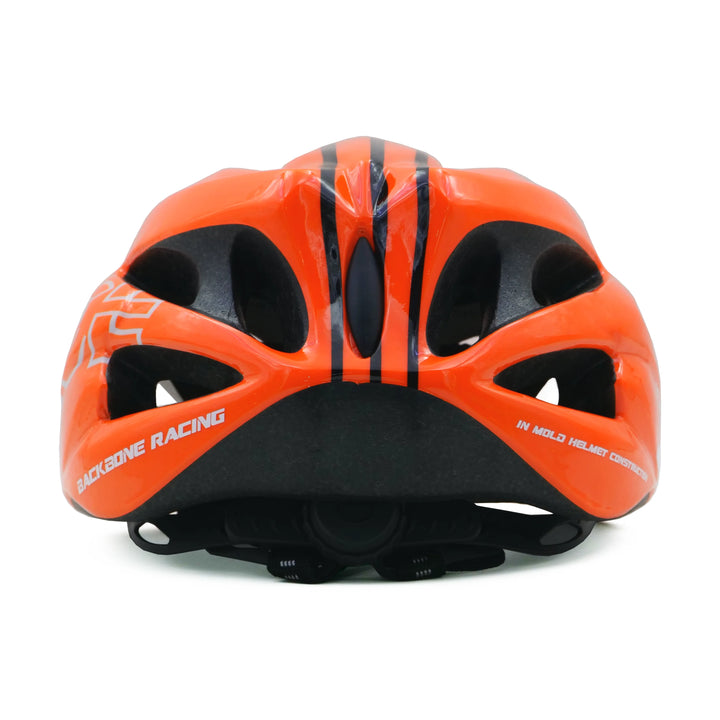 backbone force cycling helmet orange back view