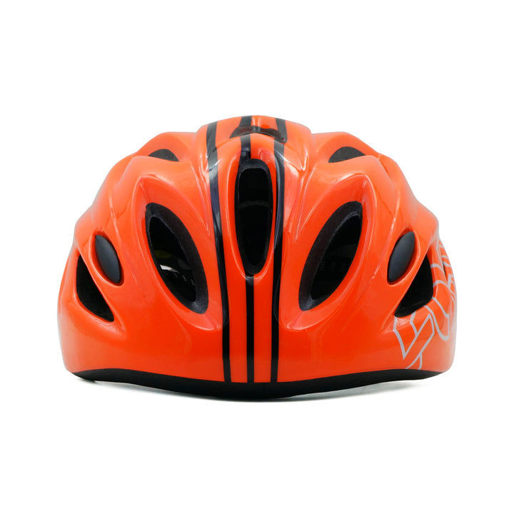 backbone force cycling helmet orange front view