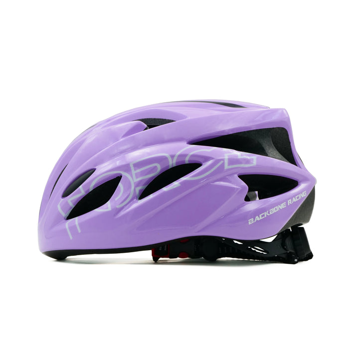 backbone force cycling helmet purple left side view