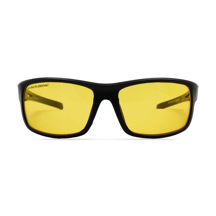 backbone night riding goggles yellow front view