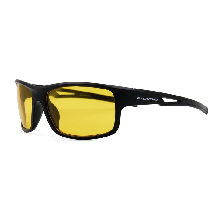 backbone night riding goggles yellow left front view