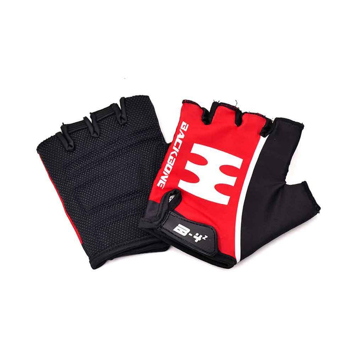 backbone gloves  black/red front and back view