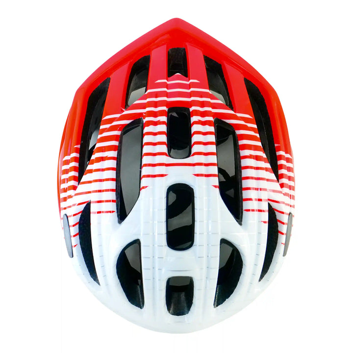 Casque 2.0 Bicycle Helmet white red top view