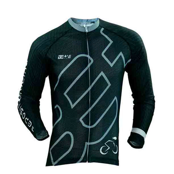 Bepositive 2022 Edition Cycling Jersey black/grey front view