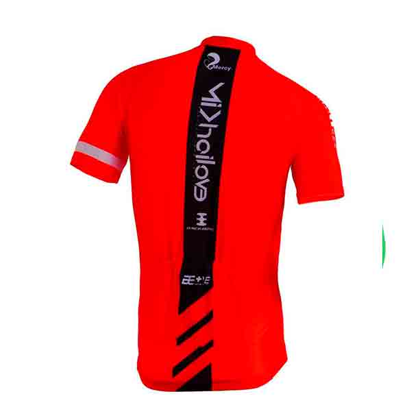 Bepositive 2022 Edition Cycling Jersey orange half sleeve back view