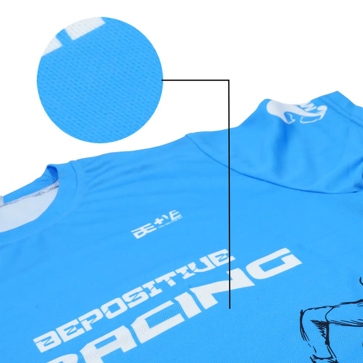 bepositive T-Shirt blue closeup