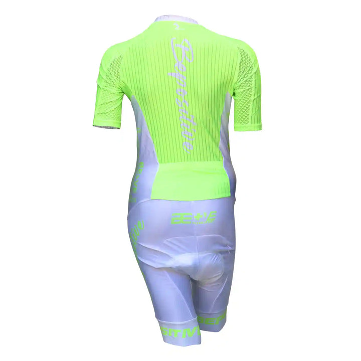bepositive aero suit fluorescentgreen back view 