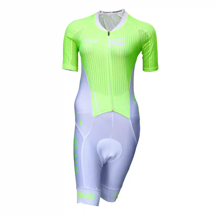 bepositive aero suit fluorescentgreen front view 
