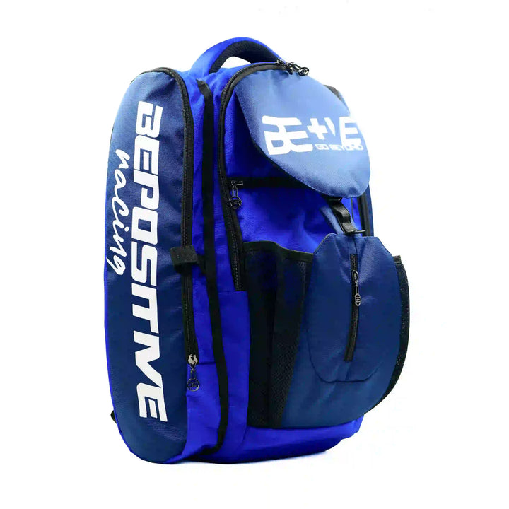 Bepositive Skating Bag dark and light bluew side view