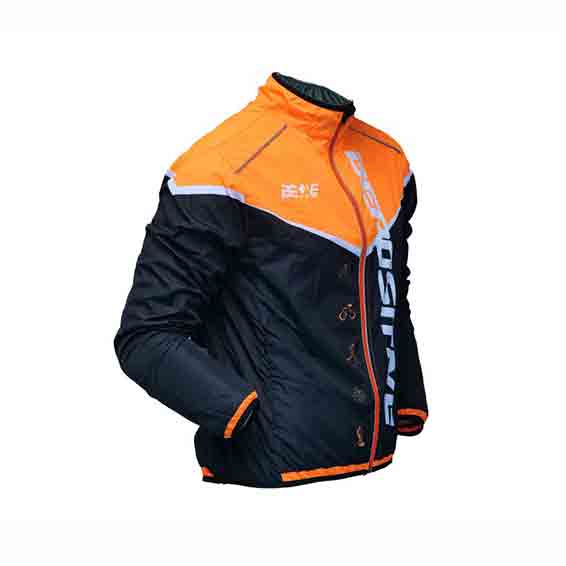 bepositive sports jacket black/orange side view